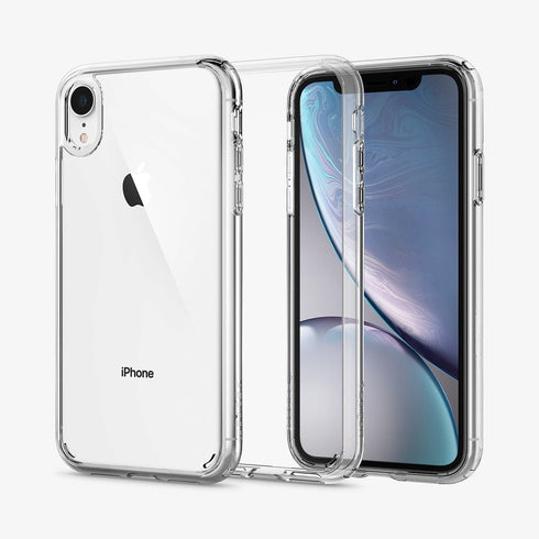 064CS24873 - iPhone XR Case Ultra Hybrid in crystal clear showing the back